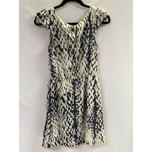 GAP Womens Flutter/Puff Sleeve Tie Dye Gray Mini A-Line Dress with Pockets Size - Picture 4 of 5